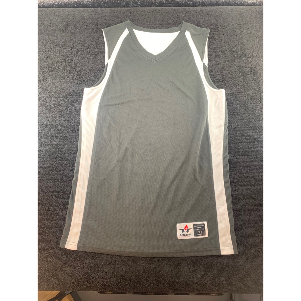 Alleson Athletic Reversible Basketball Jersey Tank Top Adult Small Gray‎ White